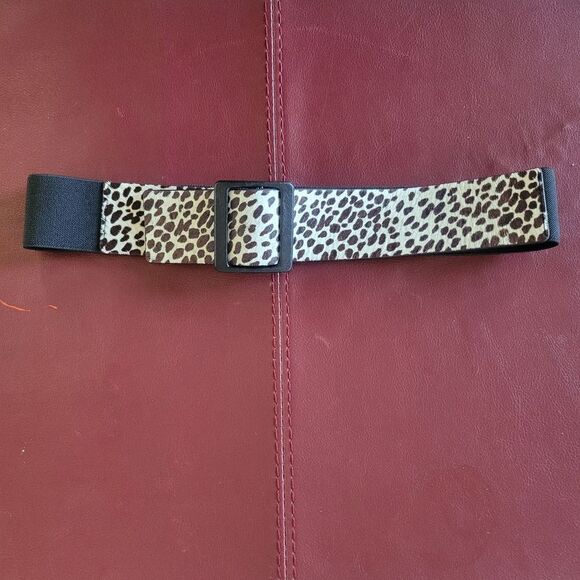New Ann Taylor Animal Print Fur Hide Waist Belt - Picture 3 of 10
